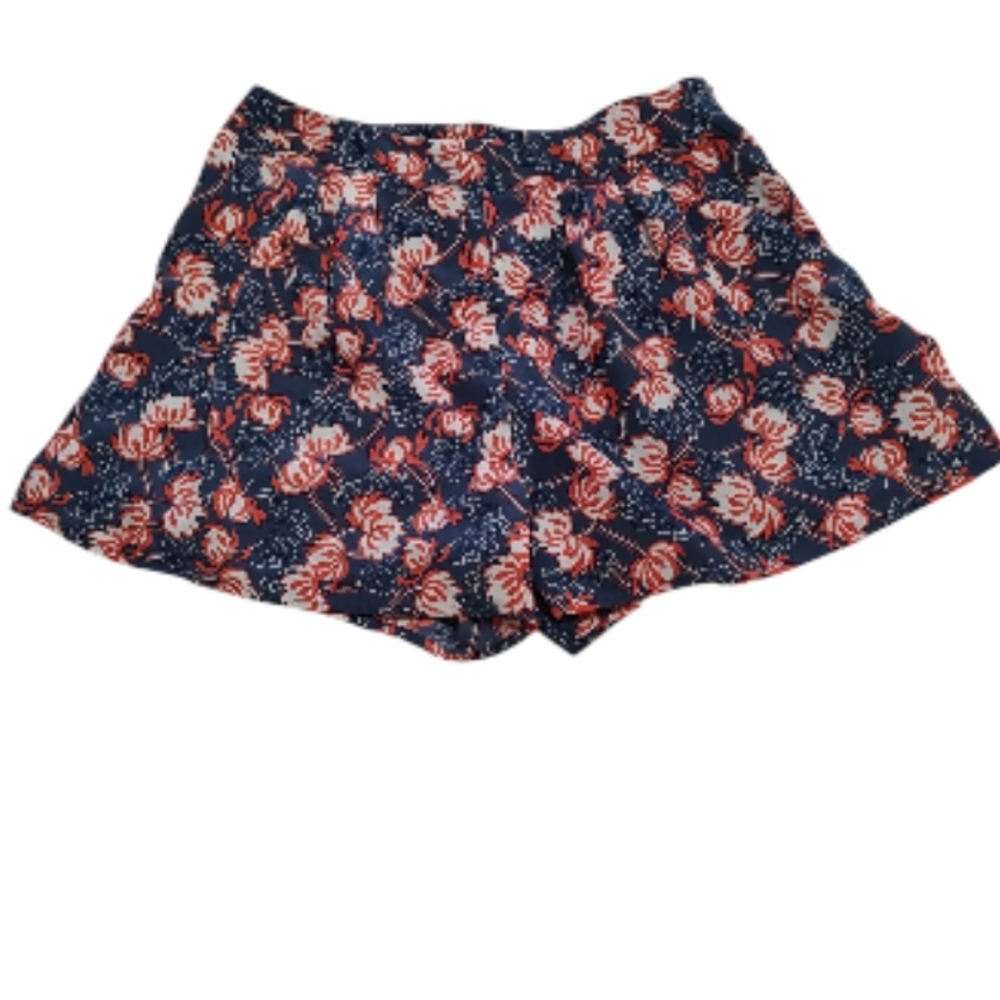 Freebird Floral Blue, Orange, White Shorts Size L